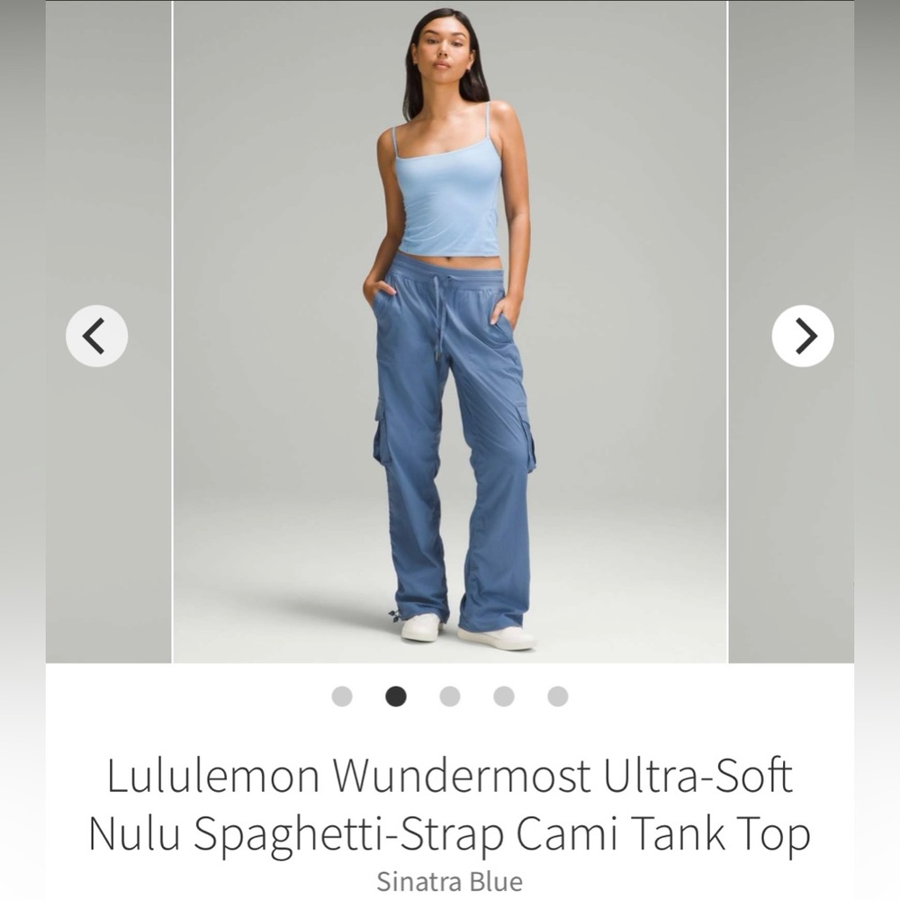 Lululemon Wundermost Ultra-Soft Nulu Spaghetti-Strap Cami Tank Sinatra blue Med - Picture 2 of 12
